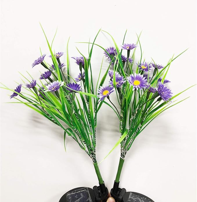 Solar Lawn Light Flower Light 2 Pack 28LED Daisy Solar Garden Light,Outdoor Decoration Stake Lights,Waterproof Solar Landscape Light Statue lamp Garden Stakes Decorative,Lawn (Purple)