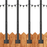 LETIANPAI 2.8Ft String Light Poles 4 Pack,Light Poles for Outside Lights,Outdoor with Fence Brackets Hanging | Lumora