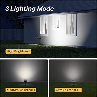 Consciot Halloween Solar Spot Lights Outdoor, 360° Adjustable, IP65 Waterproof, Solar Lights for Garden, Yard, Doorway, Lawn, Cool White, 4 Pack