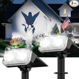 LETMY Solar Spot Lights Outdoor Waterproof with Bigger LED, Auto ON/Off 135°Adjustable Solar Lights Outdoor, 2-in-1 | Lumora