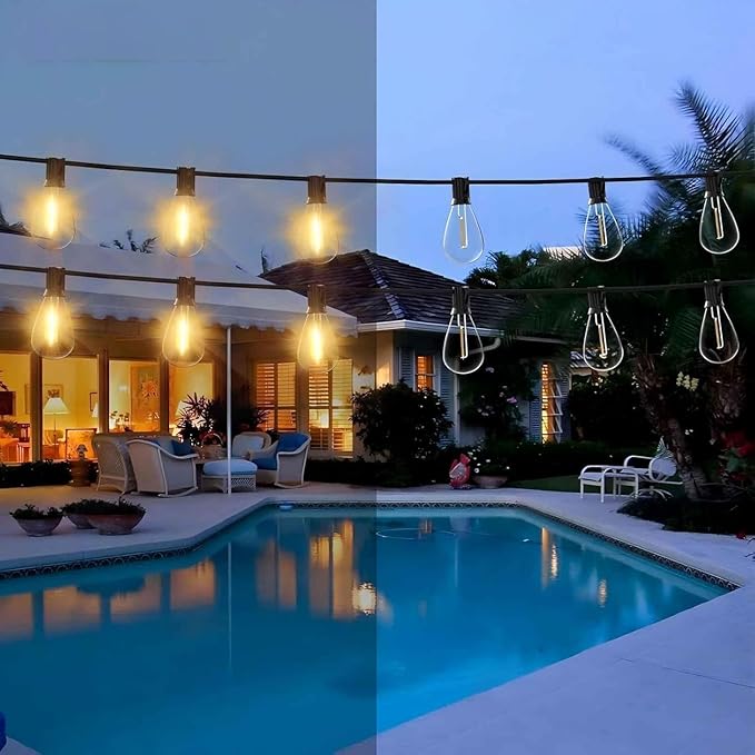 smareal 120FT Outdoor String Lights, LED Patio Lights with 30+2 Shatterproof S11 Edison Bulbs,Ultra Long Waterproof Hanging Lights for Backyard Deck Porch Party Decor Commercial Use 2700K