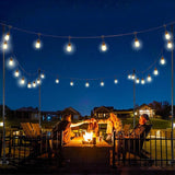 2 Pack 9 FT Heavy Duty String Light Poles,for Hard Concrete Ground,Wood Deck Railing | Lumora