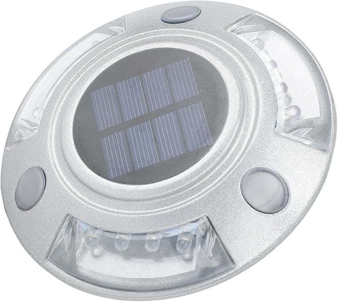 Driveway Dock Light, 800m Visible Distance Silver Solar Dock Light, Pathway Working Time Up to - Outdoor Deck Light | Lumora