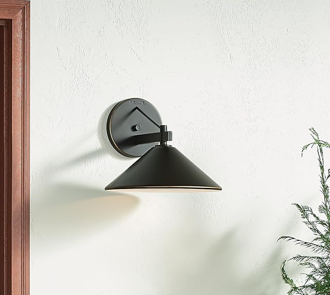 Kichler Ripley 12" Outdoor Wall Light in Olde Bronze®, 1-Light Exterior Wall Sconce, (12" W x 10" H), 49061OZ