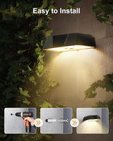 Brightown Solar Fence Lights Outdoor - 6 Pack Solar Deck Light with Warm White, Cool White, 7 RGB Color, Fade/Jump | Lumora