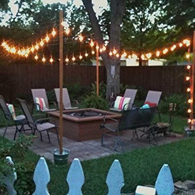 Banord Outdoor String Lights Commercial Grade 96ft Waterproof with 30 S14 Shatterproof Dimmable LED Bulbs, Heavy | Lumora