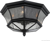 Urban Ambiance Luxury Colonial Outdoor Ceiling Light, Medium Size: 8" H x 15.25" W, with Tudor Style Elements | Lumora
