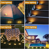 Aogist Solar Ground Lights, 8 LED Garden Disk Lights In-Ground Outdoor Landscape Lighting for Lawn Patio Pathway | Lumora