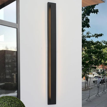 50 Inch Long Outdoor Waterproof Modern LED Wall Sconces, Indoor Black Wall Mount Fixtures,3000K Warm Light Rectangular Wall Light for Front Door, Stairway, Living Room,Porch Light