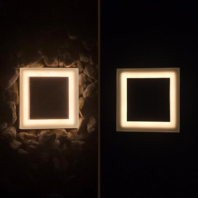 LUMENGY Solar Paver Light 4x4 Inch (3.93x3.93), Stainless Steel with Tempered Glass, 2700K - Outdoor Path Light | Lumora