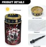 Garden Stake Light,Skull White Flowers Solar Lights for Cemetery Grave,Solar Pathway Lights Outdoor,Lawn Yard Patio | Lumora