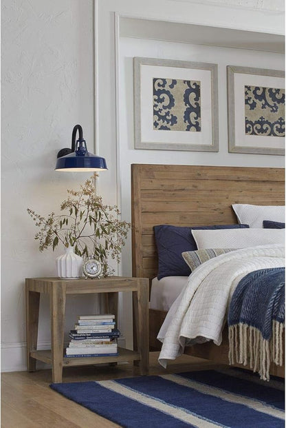 Progress Lighting Cedar Springs Collection 1-Light Farmhouse Outdoor Extra-Large Wall Lantern Light Navy