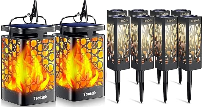 TomCare Solar Lights Upgraded Solar Lantern with Upgraded Bright Solar Pathway Lights