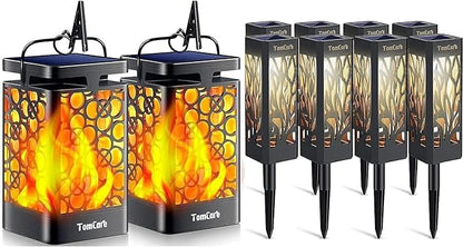 TomCare Solar Lights Upgraded Solar Lantern with Upgraded Bright Solar Pathway Lights