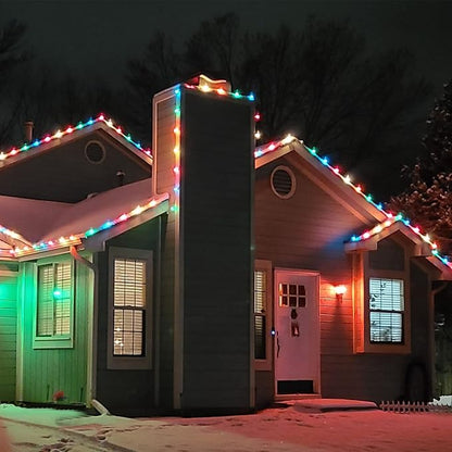 C7 Christmas Lights Outdoor 25Ft Vintage Christmas Lights 25 Ceramic Colorful Bulb Light, Multicolor Christmas String Light for Outdoor Patio Holiday Wedding Party Xmas Decorations