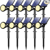 WELALO Solar Spot Lights Outdoor Waterproof IP65, 10 Pack 4 Lighting Modes Solar Powered Landscape Spotlights with | Lumora