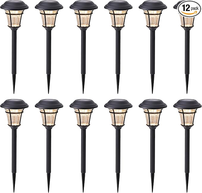 MAGGIFT 12 Pack Solar Pathway Lights Outdoor Solar Garden Lights for Patio, Yard, Driveway | Lumora