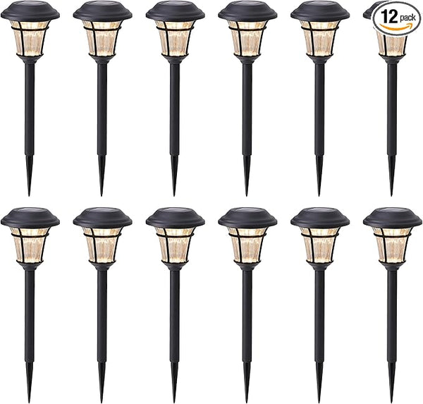 MAGGIFT 12 Pack Solar Pathway Lights Outdoor Solar Garden Lights for Patio, Yard, Driveway | Lumora