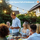 addlon 54FT(48FT+6) Solar String Lights Outdoor Waterproof with USB Port & Remote Control Solar Patio Lights for | Lumora