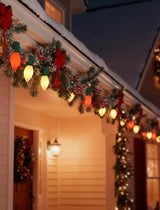 C7 Red/White Incandescent Christmas Lights, 25Ft Valentine's Day Lights with 27 Red/White C7 Ceramic Bulbs,for | Lumora