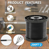 400 Ft String Light Hanging Kit Outdoor, Nylon Coated Stainless Steel 304 Wire Rope, String Light Kit Included | Lumora