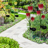 4pack Outdoor Solar Tulip Led Flower Garden Stake Light, Yard Decorative Light Up Tulip Flowers, Decorative Solar | Lumora
