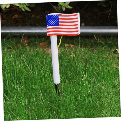 MERRYHAPY Solar American Flag Lawn Light Patriotic Solar Stake Light for Garden Yard Patio Pathway Outdoor Landscape Lighting