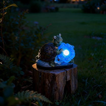 WYQF501 Solar Outdoor Light – Unique Turtle and Shoes Design, 6-8 Hours Illumination, Perfect for Pathways and Stairs
