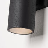 mirrea 18" Modern Outdoor Porch Light Patio Light in 2 Lights with Aluminum Cylinder and Tempered Glass Cover | Lumora