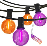 SUNSGNE G40 LED Outdoor Halloween String Lights 25FT Globe String Lights with 27 LED Shatterproof Clear Orange | Lumora