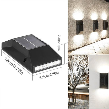 Generic Solar Outdoor Lights, Solar Wall Lights Outdoor Up and Down, 2024 New IP65 Waterproof Exterior Sconces Wall Lighting Solar Lights for Outside House Garden Yard Garage Porch (Black, 2 Pack)