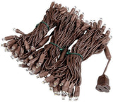 100 Warm White Wide Angle LED Mini Lights on Brown Wire – 50 Ft Commercial Grade Christmas String Lights, Full Wave | Lumora