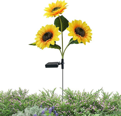 Sunflower Solar Lights,Waterproof Pathway Lamp - Solar Sunflowers Outdoor Waterproof | for Backyard Patio Driveway Walkway Lawn Flowerbed Garden Trees Yard Porch