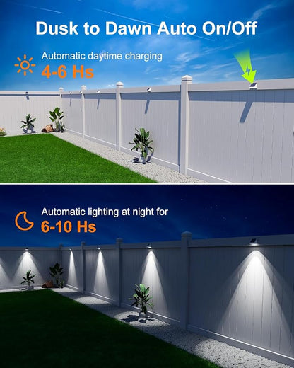 Solar Fence Light (12, Cool White)
