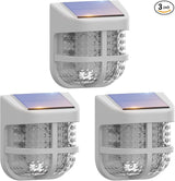 Energetic Solar Powered Garden Lights with Dusk to Dawn Sensors, Gray, 3 Pack - Outdoor Deck Light | Lumora