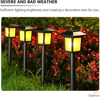 4 Pcs Solar Yard Lights Waterproof Outdoor LED Lawn Lamps for Garden Pathway Landscape Lighting
