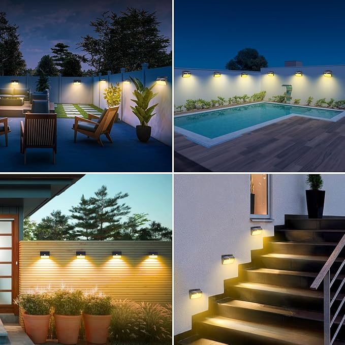 [138 LED/6 Packs] Solar Outdoor Motion Sensor Lights with 3 Lighting Modes Wall Lights Waterproof Solar Security | Lumora