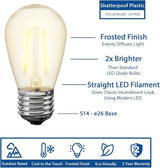Novelty Lights Outdoor String Light Dual-Filament Replacement Bulbs, 25 Pack S14 LED Edison Shatterproof Plastic | Lumora