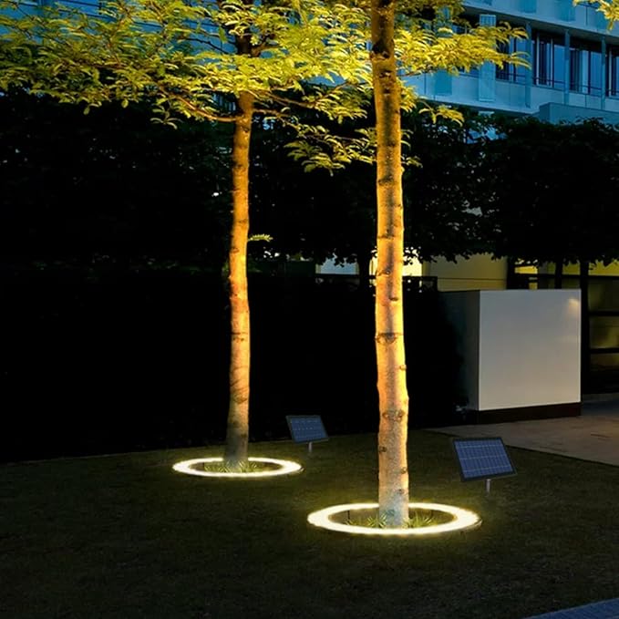 Solar Palm Tree Lights Outdoor, 32 LED 12W Landscape Spotlights for Big Trees, Super Bright 12000mAh Solar Flood | Lumora