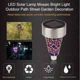 6-Pack Solar Mosaic Border Lawn Garden Lights, LED Mosaic Stake Lights Pathway Landscape Lighting for Patio Walkway | Lumora