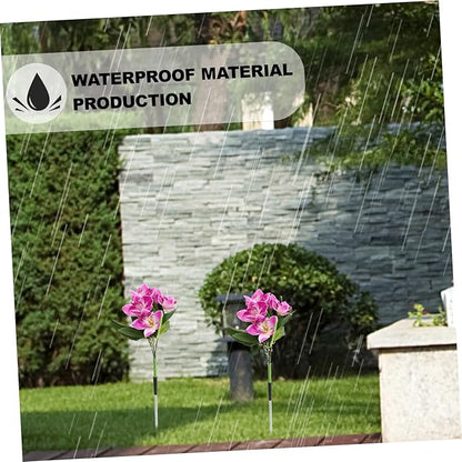BESTOYARD Led Solar Flower Stake Lamp Outdoor Garden Light Design for Elegant Decoration Easy Installation for Pathway and Lawn Decor