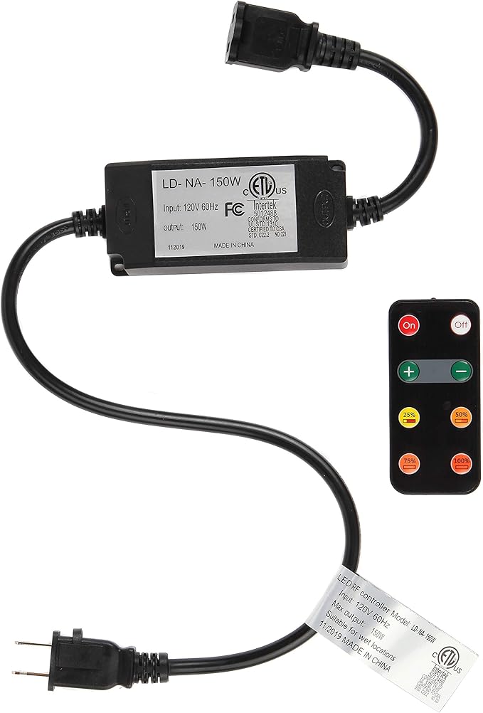 Brightech Ambience Pro LED String Lights Plus Outdoor Smart Dimmer Plug with Remote Control - 48 Ft Commercial Grade Patio Lights Outdoor Waterproof