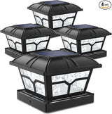 SIEDiNLAR Solar Post Cap Lights Outdoor 2 Color Modes 8 LEDs for 4x4 5x5 6x6 Posts Fence Patio Deck Decoration Warm | Lumora