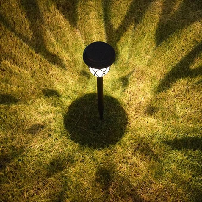 6pcs Waterproof Outdoor Solar Garden Lights LED Yard Landscape Pathway Lawn Lamps Warm White for Patio and Walkway Lighting