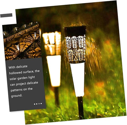 6pcs Solar Stake Lights Outdoor Garden Lawn Pathway Lighting, Warm and Colorful LED Solar Powered Courtyard Decorative Landscape Lamps for Patio and Yard