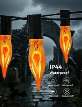 25-Pack Amber Flame Light Bulbs, Vintage C18 Frosted Glass Bulb with E12 Base, Ideal - Incandescent Outdoor Bulb | Lumora