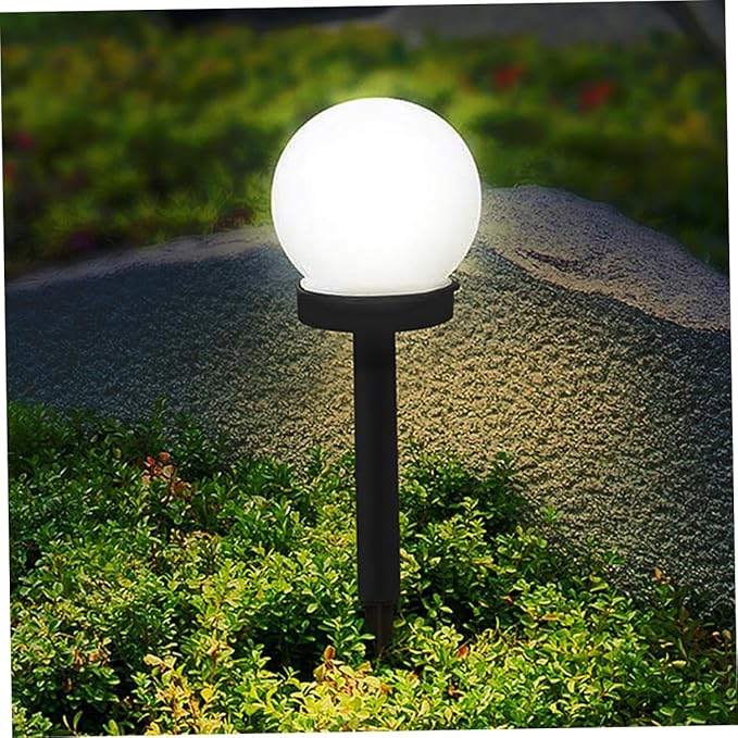 Gadpiparty 4pcs Solar Lawn Light Ground Plug Waterproof Garden Path Lights Warm White Outdoor Landscape Lighting for Yard and Courtyard