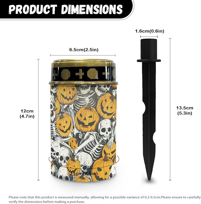 Pumpkin Skull Yard Solar Lights for Cemetery Led Light Dustproof Grave Lamp Sympathy Memorial Gift Lawn Decorations | Lumora