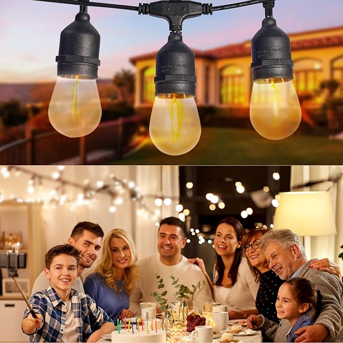 27FT Solar String Lights Outdoor with Remote, Dimmable Waterproof Solar Powered Patio Lights for Garden, Backyard | Lumora
