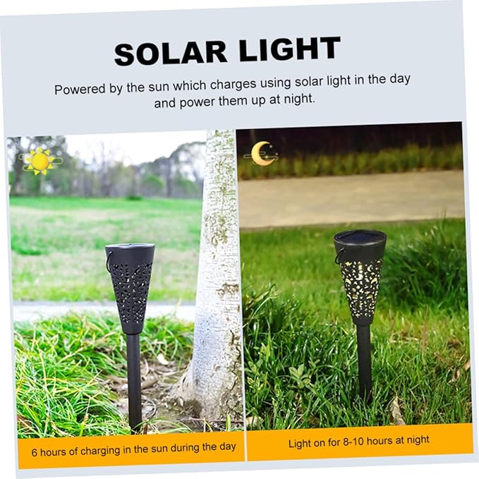 Solar Yard Lights Outdoor Waterproof Solar Garden Path Lights Warm White Landscape Lighting for Lawn Patio Backyard Decoration